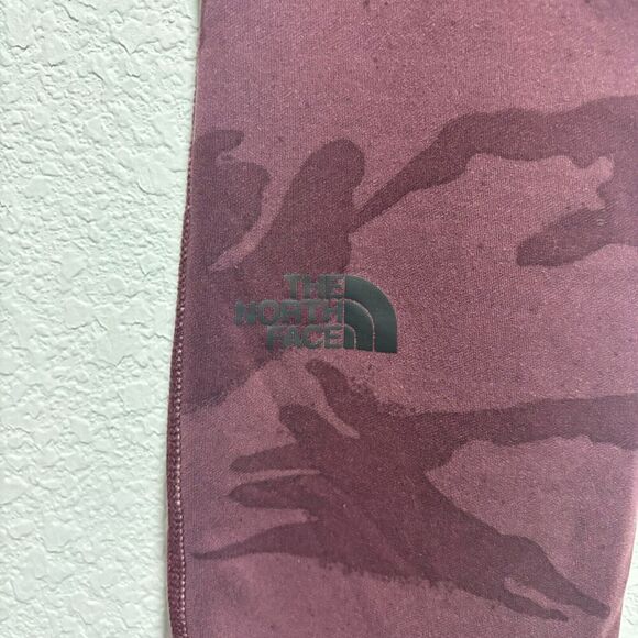 The North Face Women's Ankle Leggings Medium Maroon Camo High-Waist Pockets - Picture 6 of 13